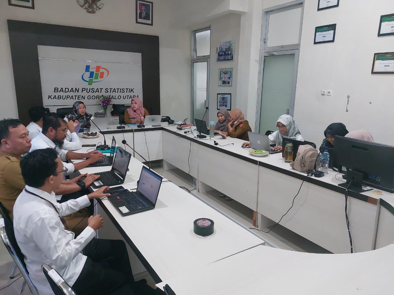 BPS Gorontalo Utara dan Bidang Statistik Dinas Kominfo Gelar indentifikasi Statistik Sektoral