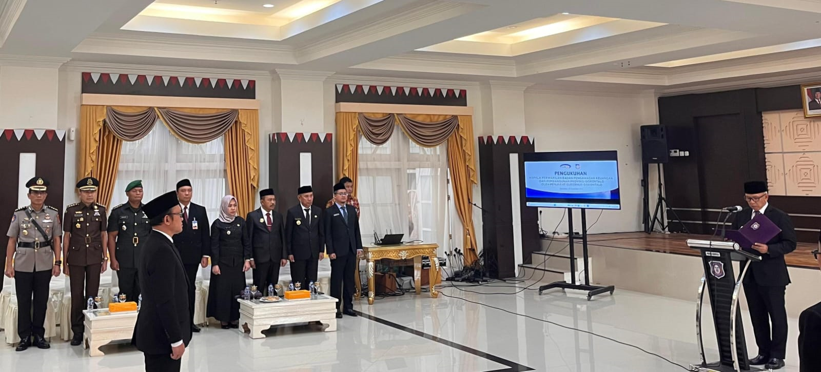 Pj Bupati Gorontalo Utara Hadiri Pengukuhan Kepala BPKP Perwakilan Provinsi Gorontalo