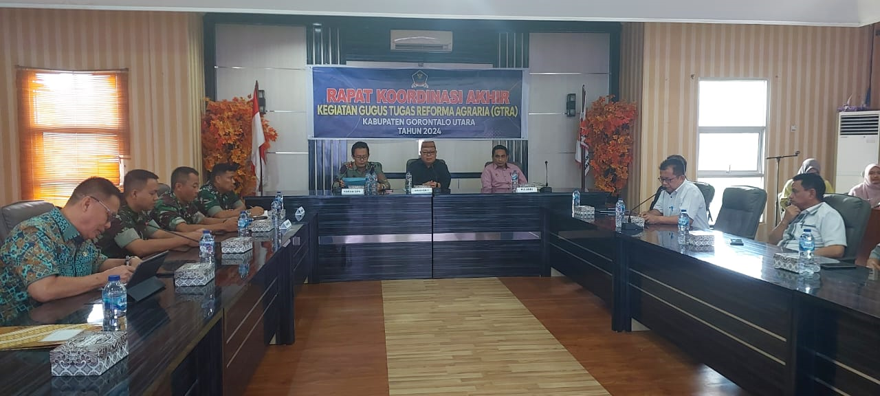 Rakor Akhir Kegiatan GTRA Kabupaten Gorontalo Utara Tahun 2024, Ini yang Dibahas