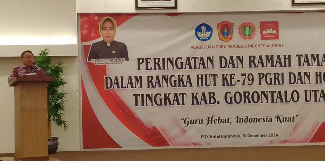 Sekda Suleman Hadiri Ramah Tamah HUT PGRI ke- 79 dan HGN tingkat Kabupaten Gorontalo Utara