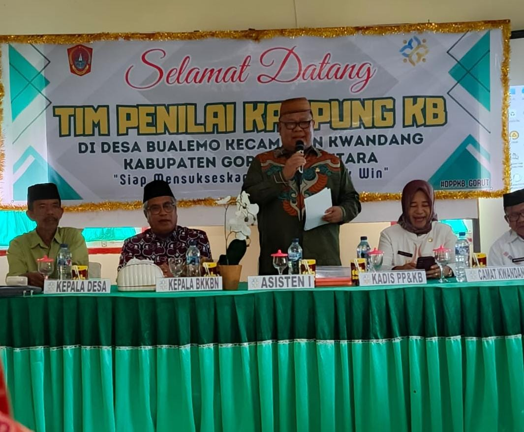 Asisten I Sambut Tim Penilai  Kampung  KB Di Desa Bualemo