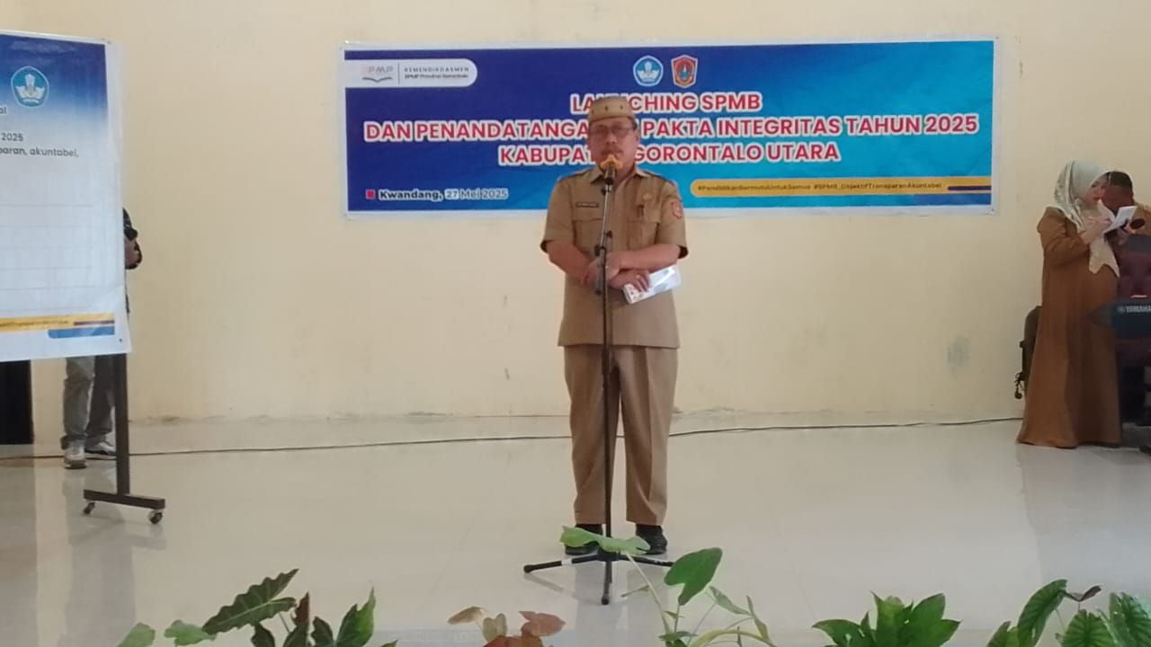 Sekda Gorontalo Utara, Louncing Sistem Penerimaan Murid Baru (SPMB) Kabupaten Gorontalo Utara Tahun 2025