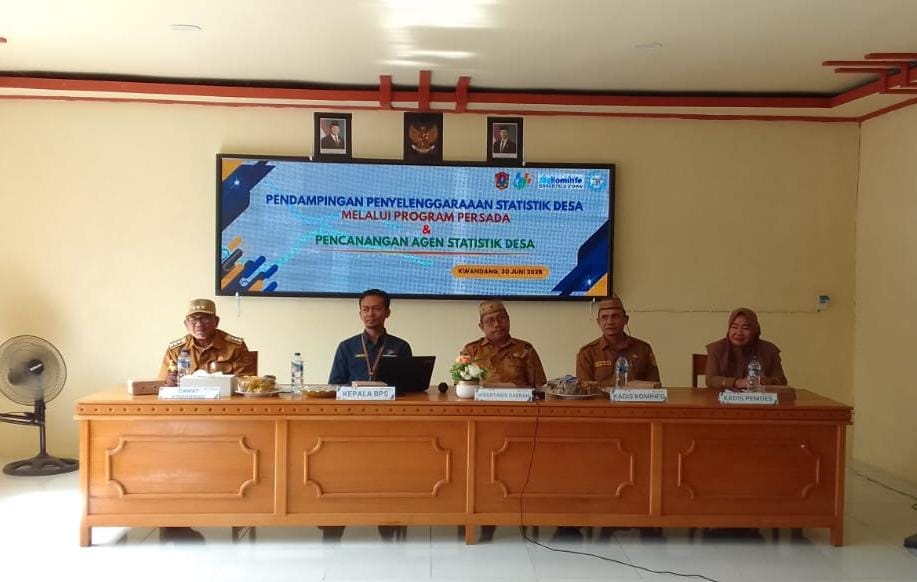 Sekda Membuka kegiatan “ Kick off”  Pendampingan Penyelenggaraan Statistik melalui PERSADA dan Pencanangan Agen Statistik Desa