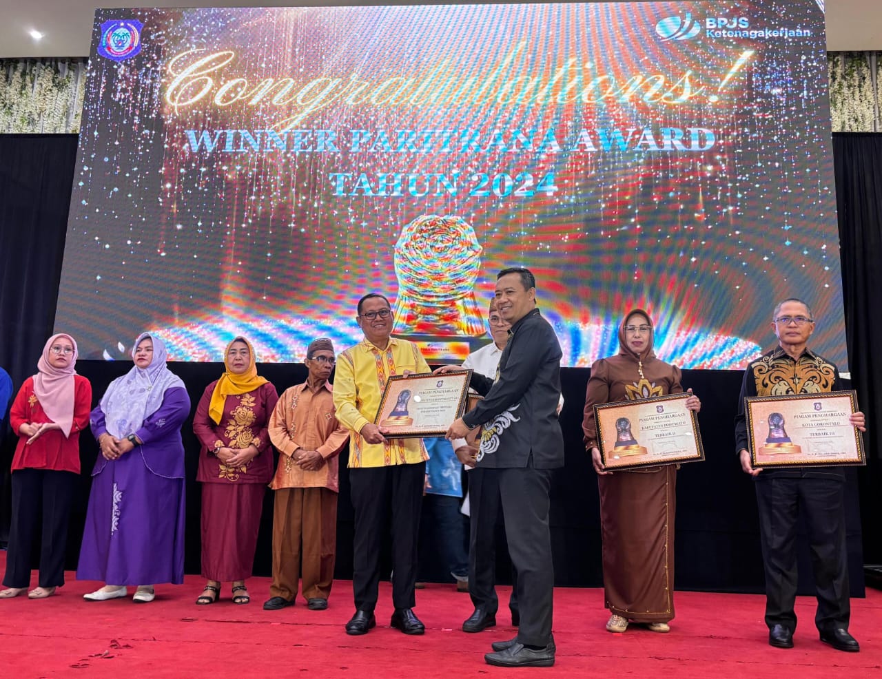 Kabupaten Gorontalo Utara Raih Terbaik I Paritrana Award 2025 Tingkat Provinsi Gorontalo