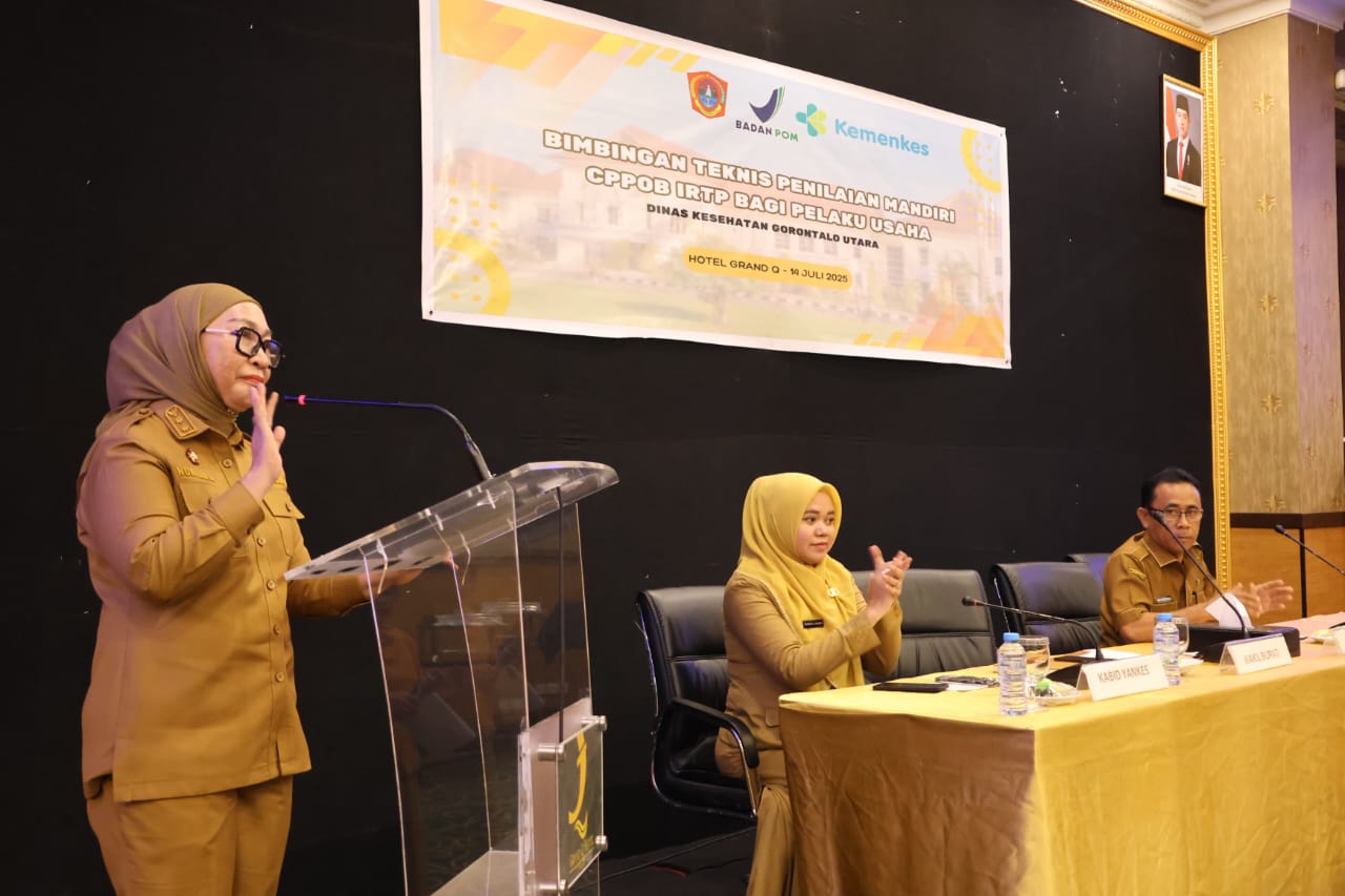 Wakil Bupati Gorontalo Utara Membuka Bimtek CPPOB IRTP Bagi Pelaku Usaha