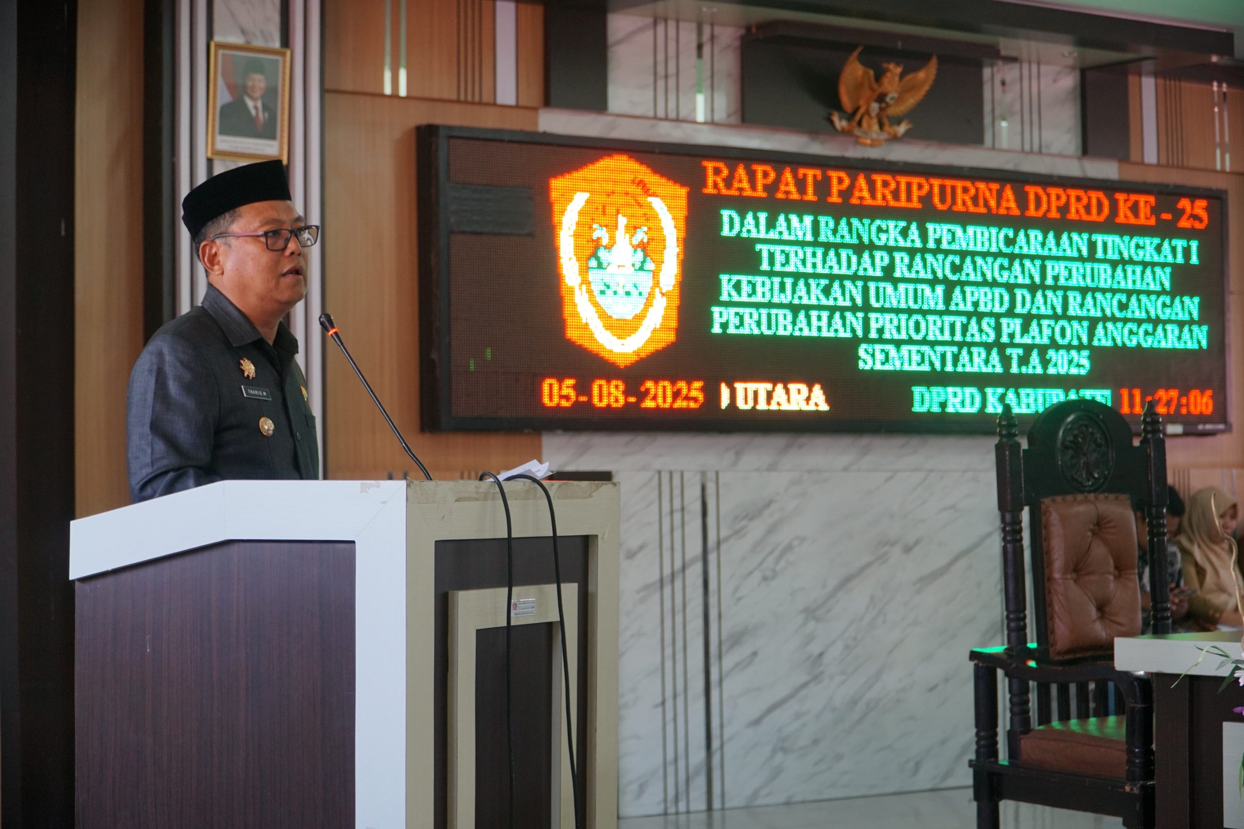 PEMERINTAH KABUPATEN GORONTALO UTARA SERAHKAN RANCANGAN DOKUMEN KUA-PPAS PERUBAHAN TAHUN 2025 KE DPRD