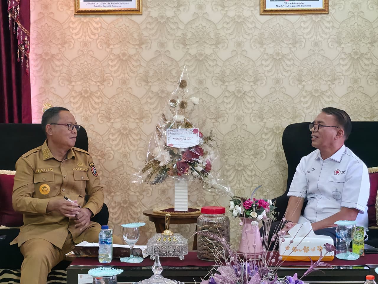 Bupati Thariq Modanggu Terima Silaturahmi dari PMI Kabupaten Gorontalo Utara