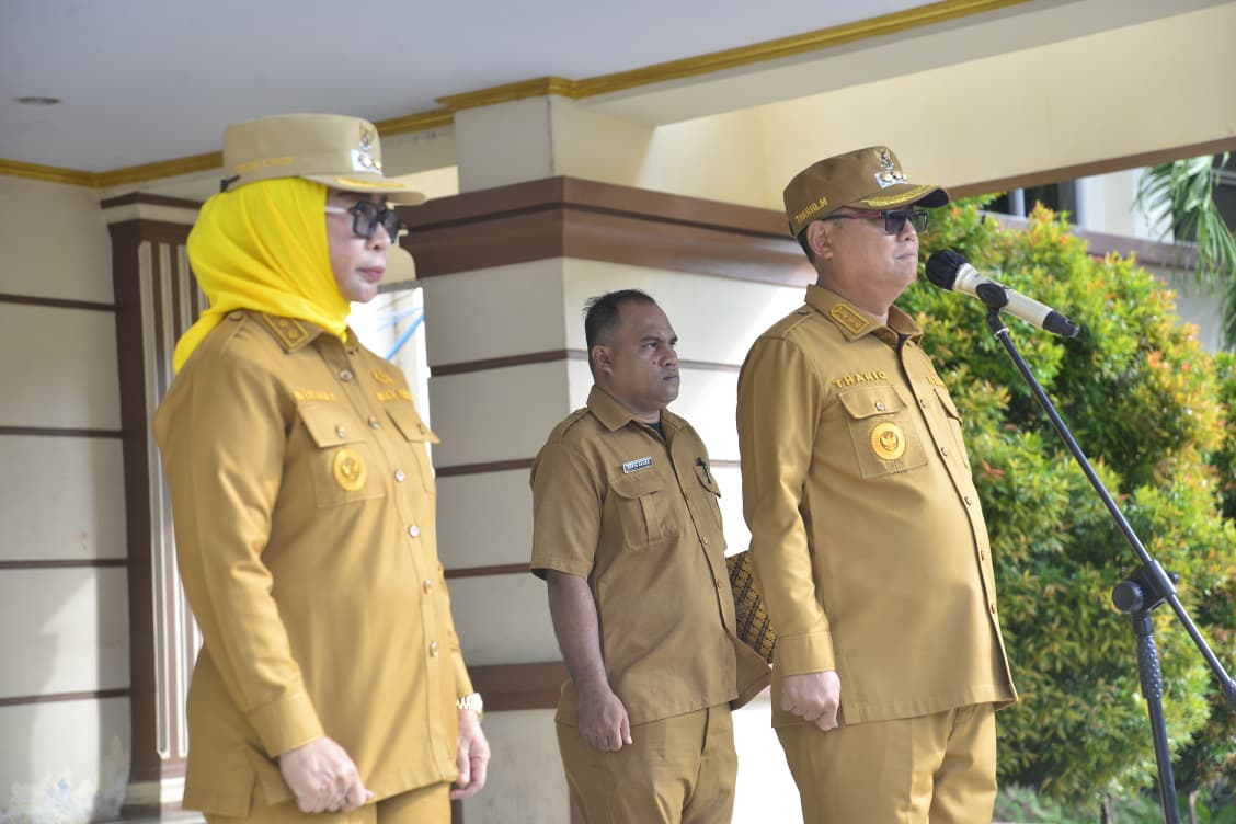 Bupati Thariq Modanggu dan Wabup Nurjanah Hasan Yusuf Bertindak sebagai Pembina Apel Kerja Bulan September 2025
