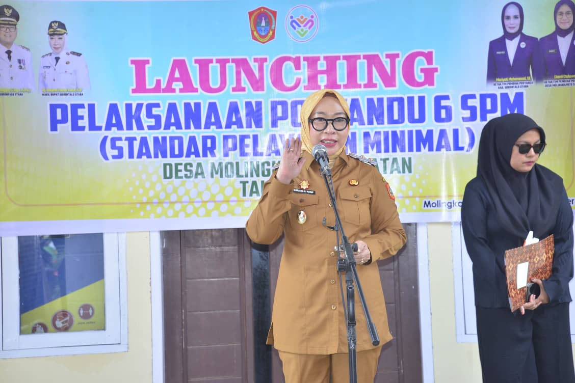 Wakil Bupati Nurjanah Hasan Yusuf Hadir Langsung Launching Posyandu Albi Desa Molingkapoto Selatan : 6 SPM Menjadi Pondasi Utama
