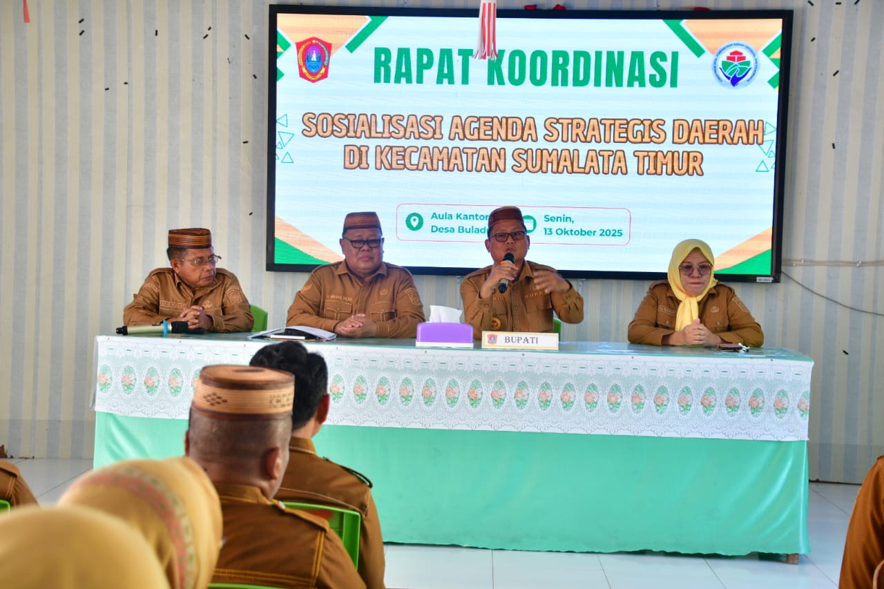 Bupati Thariq Modanggu Resmi Buka Rapat Koordinasi, Dorong Agenda Strategis untuk Kemajuan Sumalata Timur