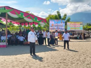 Bupati Thariq Modanggu Pimpin Apel Kerja di Kecamatan Sumalata dan Kukuhkan Masyarakat Cinta Laut
