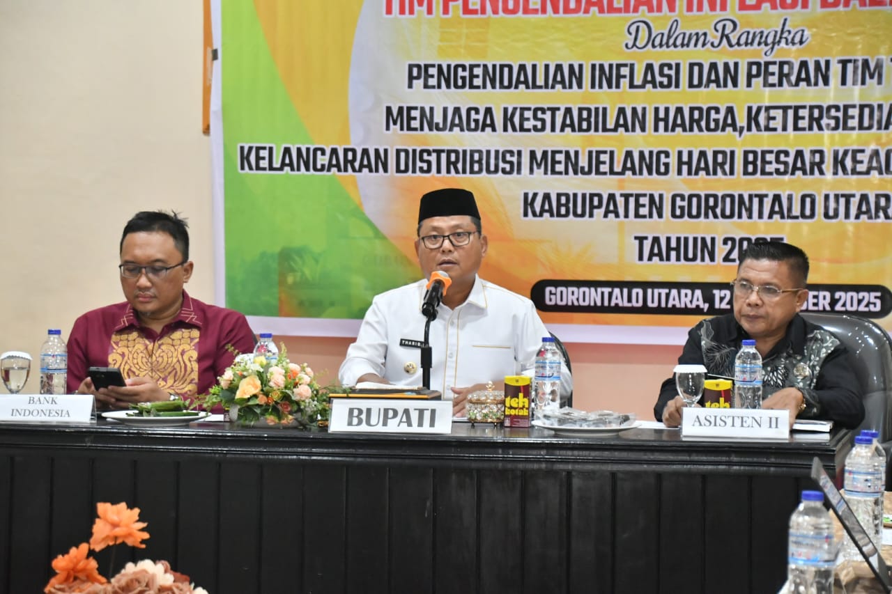 Bupati Thariq Modanggu Pimpin High Level Meeting TPID Gorontalo Utara, Fokus Tangani Inflasi Daerah